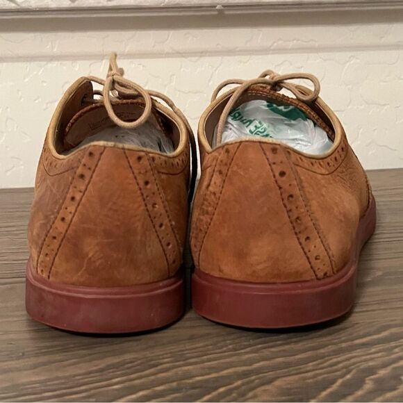 Polo Ralph Lauren Tan Orrick wing tip oxford Brogue Brown Leather shoe 11.5 - Picture 5 of 11